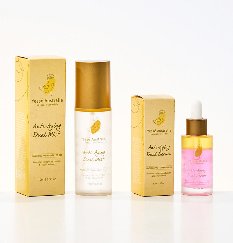 Yesse Anti-Aging Dual Mist and Anti-Aging Dual Serum sample products